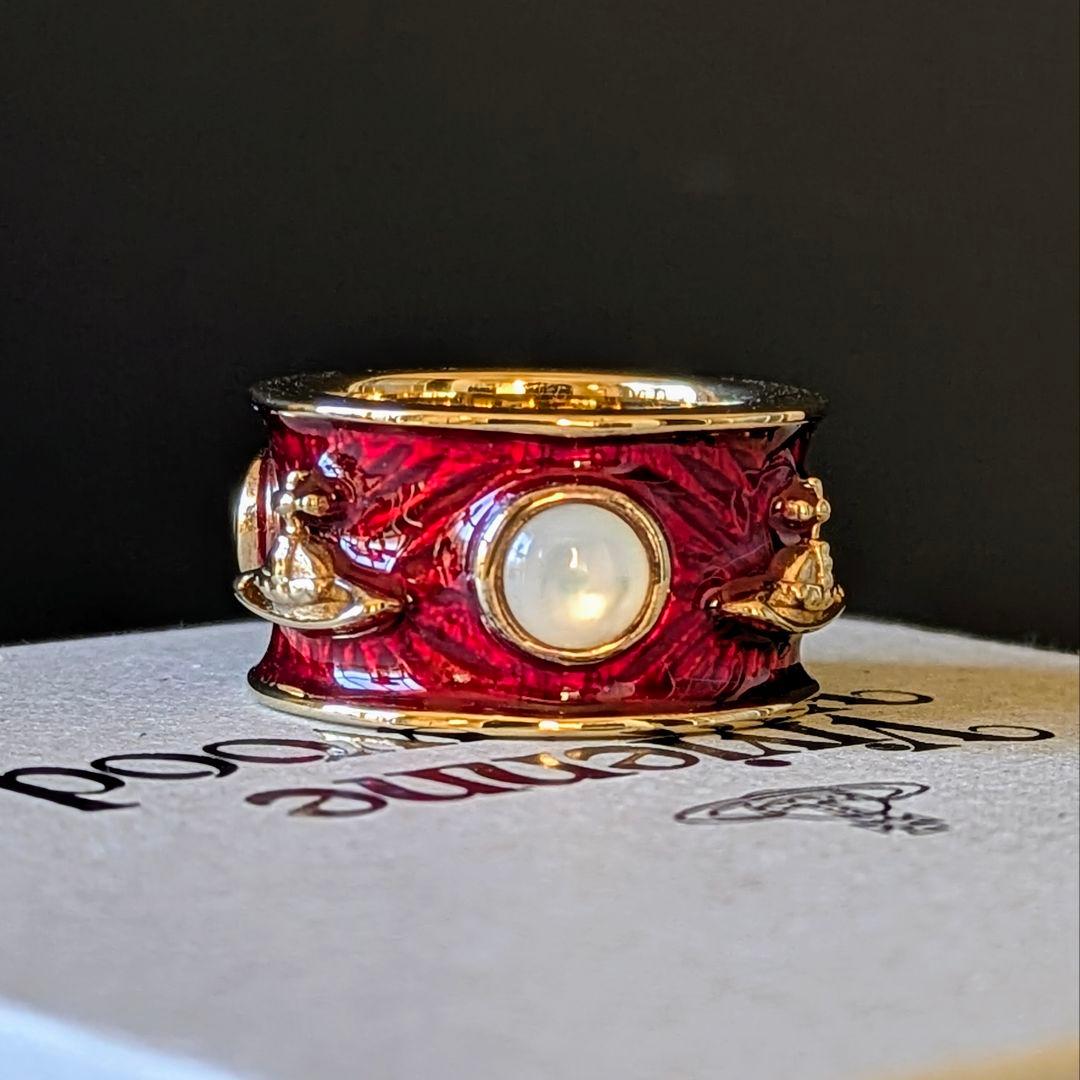 vivienne westwood 現行モデル キングリング 赤 925