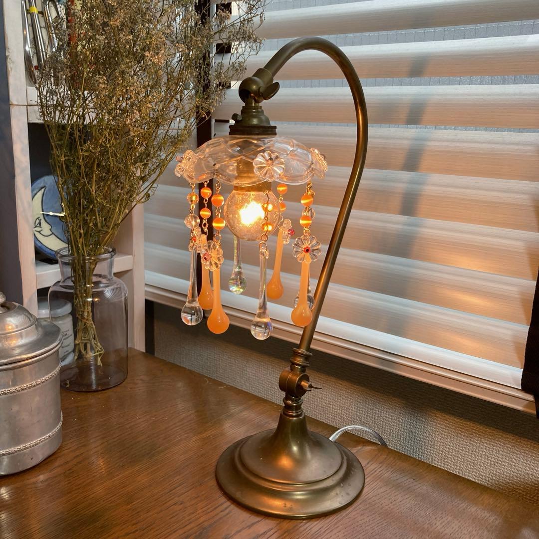 （専用）ミニシャンデリア　1920年　（オレンジドロップ）　オパリン　フランス