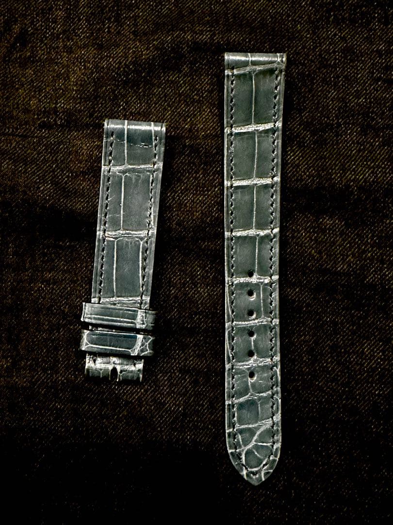 HERMES ブルージーン　アリゲーターレザー　時計ベルト　16ミリ