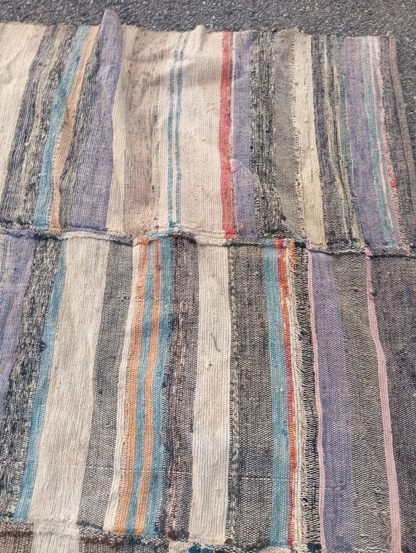 裂き織り　古布　織物
