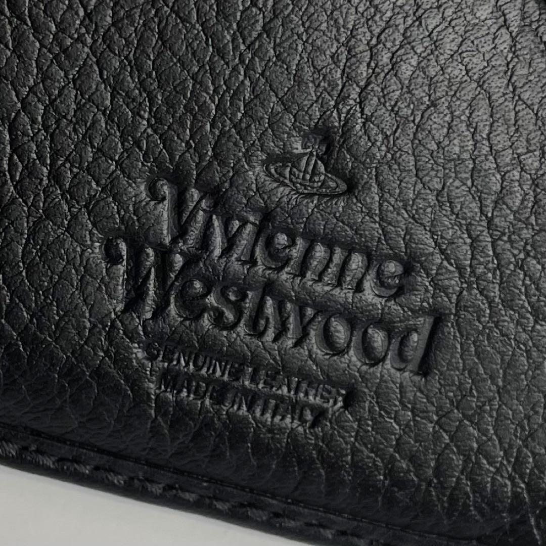 【廃盤】ヴィヴィアンウエストウッド ビッグオーブ がま口 2つ折り財布 ブラック