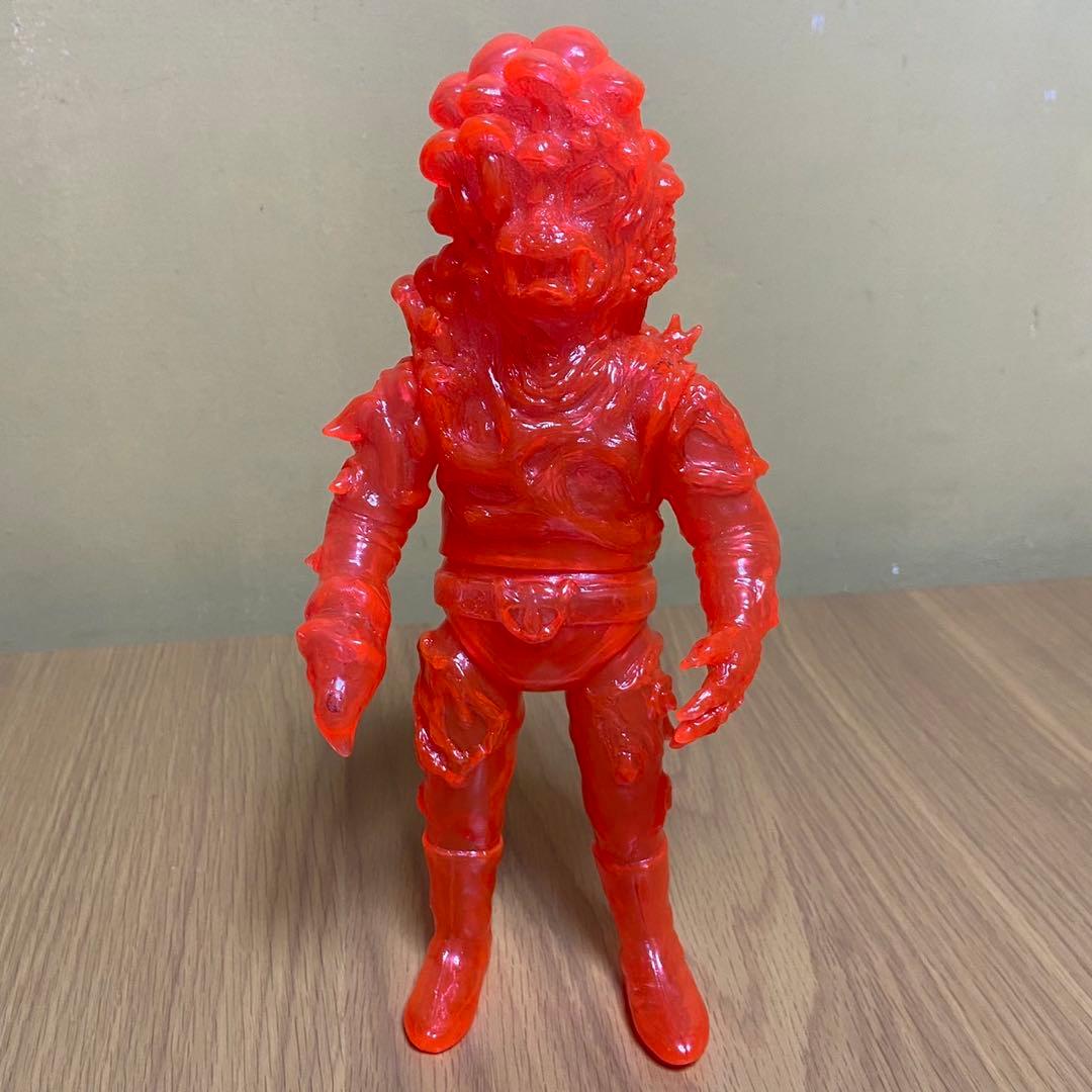 ヤモマーク　キノコ汁男 クリアオレンジ成型 未塗装 ソフビ 5415