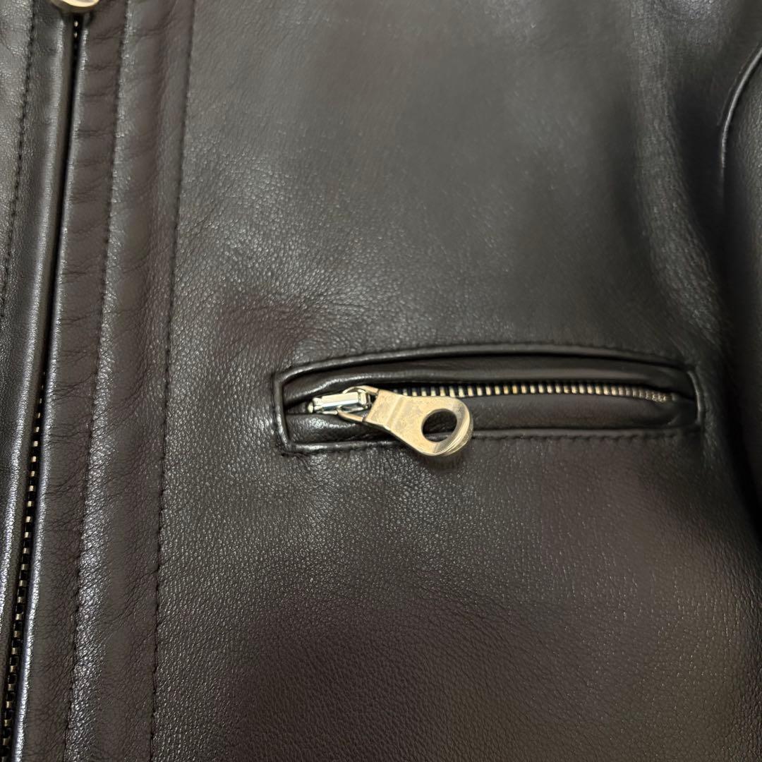 【美品】CINQUANTA メンズシングルライダース ブラック 46