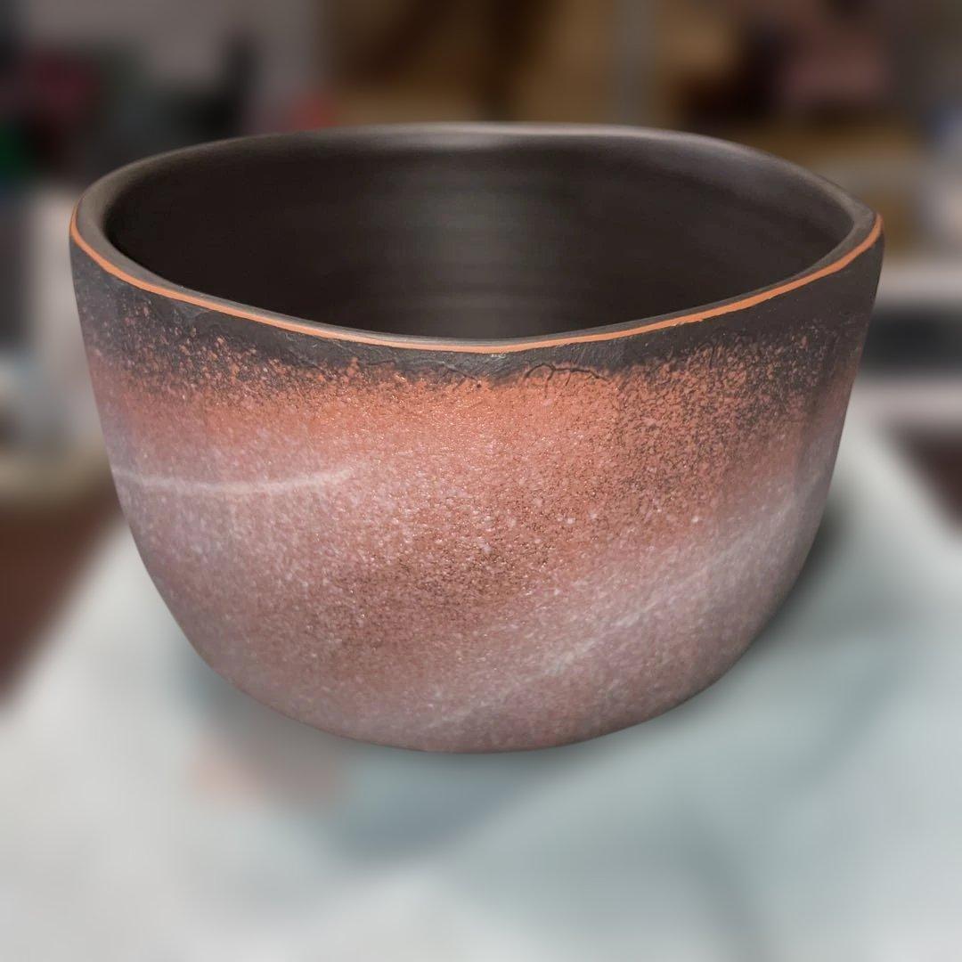 未使用 鯉江廣　茶碗 あけぼの彩　共箱 共布 略歴 茶道具 抹茶椀