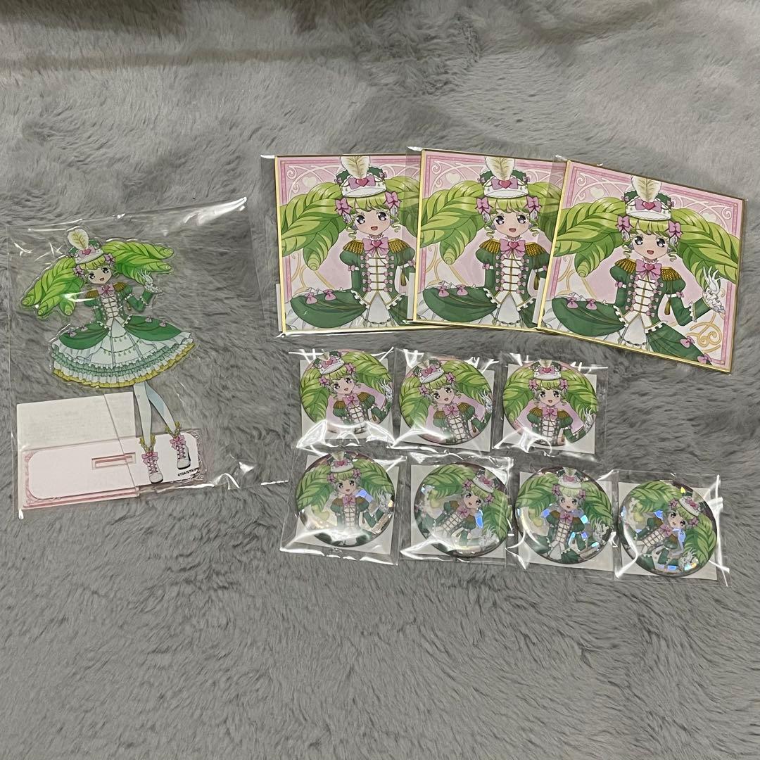 フクヤ　キャラ福くじプリパラ10周年 ファルル　アクスタ 缶バッジ 色紙