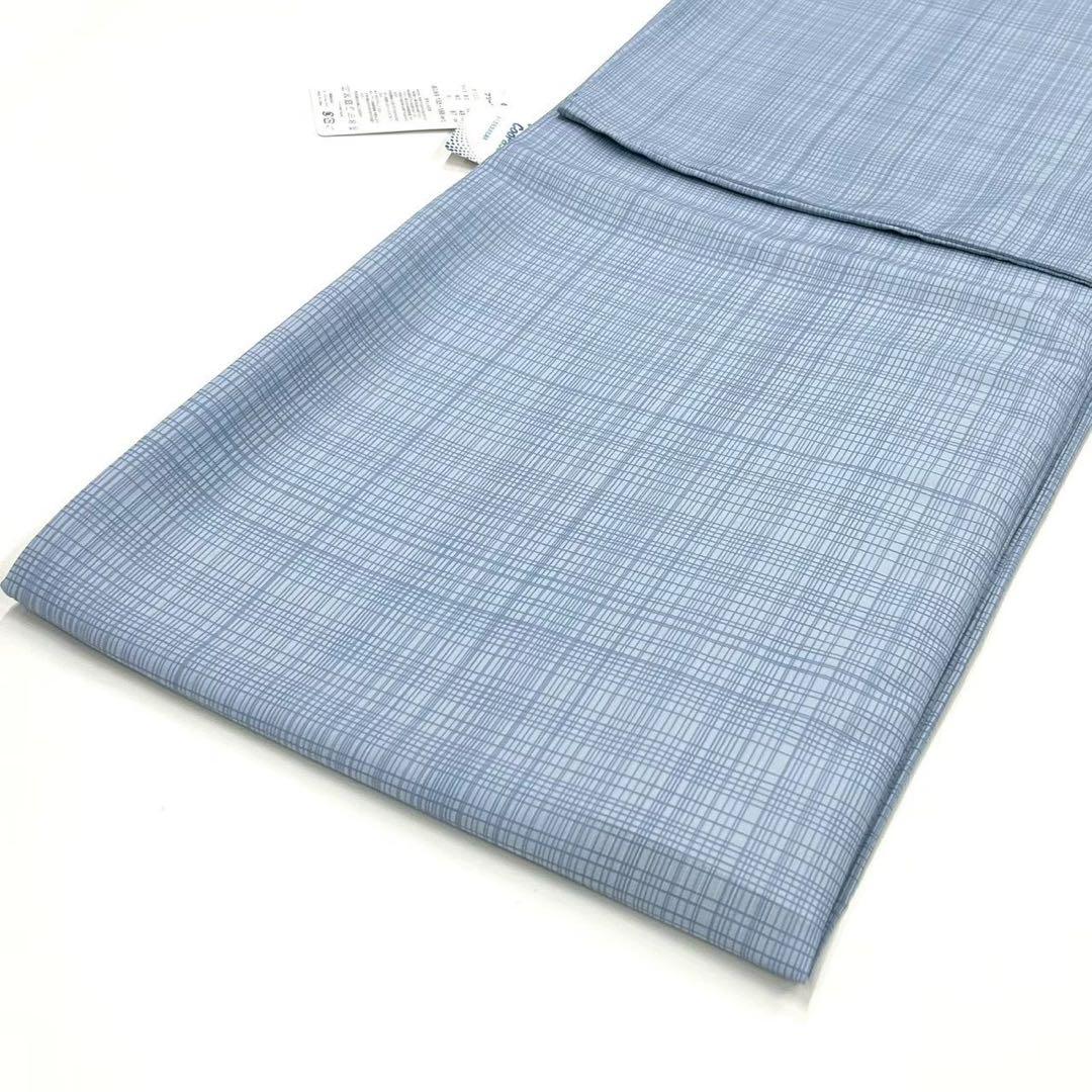 浴衣　夏　単着物　ブルーグレー　吸湿速乾　半幅帯　ターコイズ　2点　0630⑦