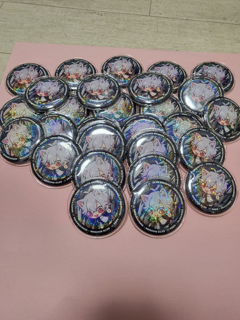 ZETAかず猫君グリッター缶バッジ 28個セットバラ売り可