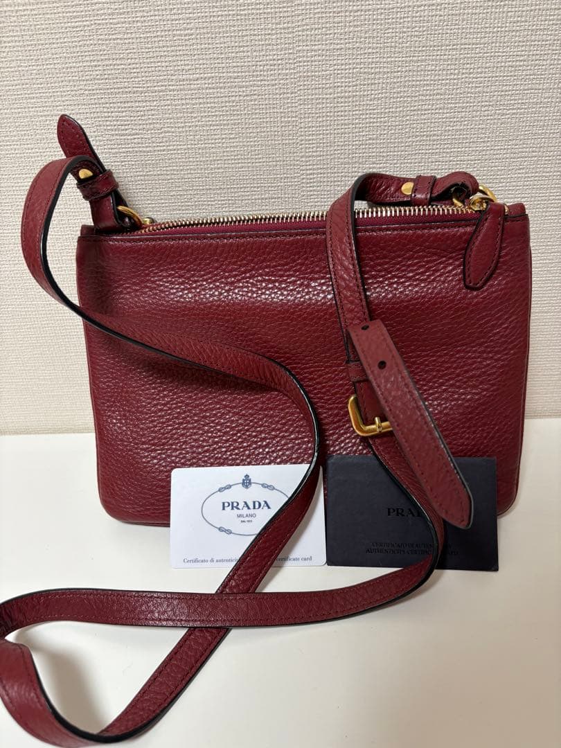 美品‼️PRADA プラダ ショルダーバッグ ヴィッテロ ギャランティーカード付き