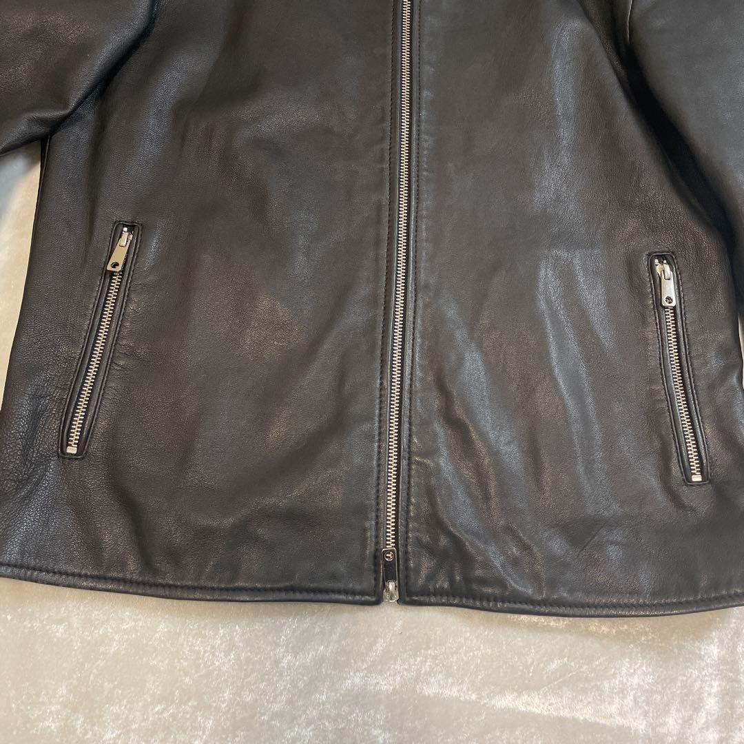 レア　ラムレザー　ユナイテッドトウキョウ　シングル　ライダース　羊革　Lサイズ