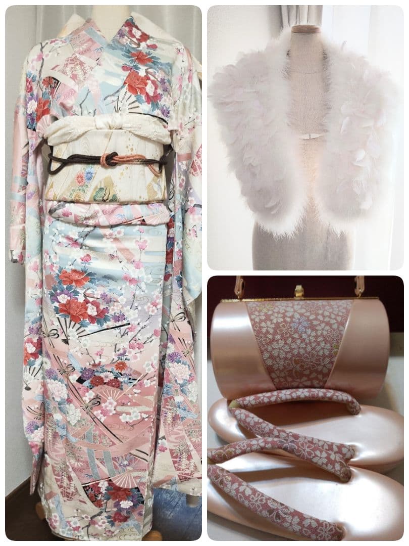 振袖のみの販売　成人式　正絹振袖　可愛い