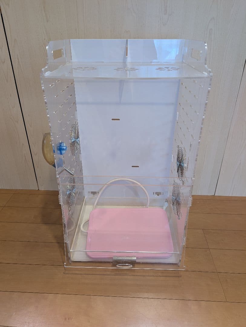 こ*ん様 フクロモモンガ等に　飼育ケージ　おまけヒーターパネル　アクリルケージ