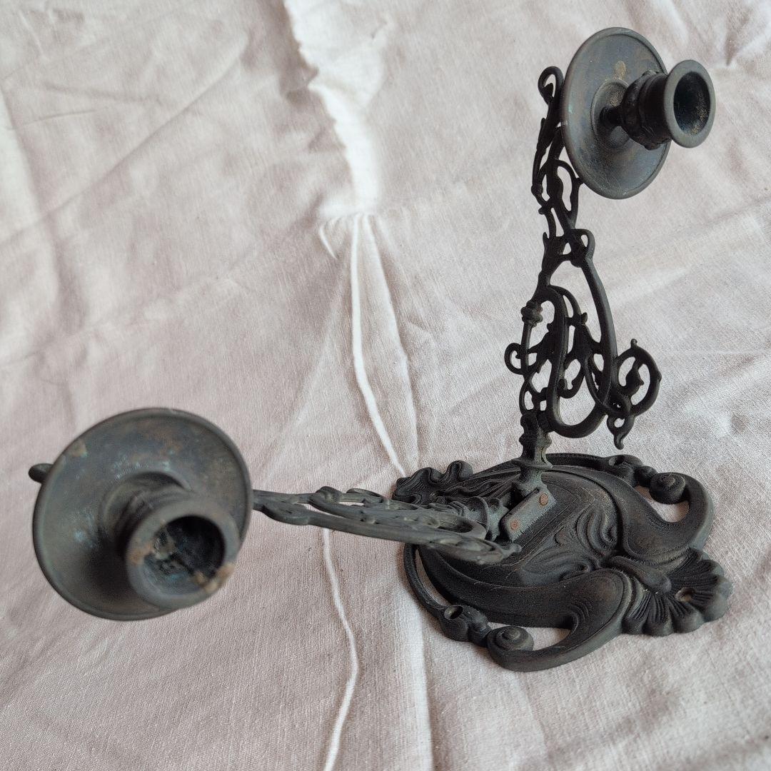 壁用キャンドルホルダー　燭台　金属製