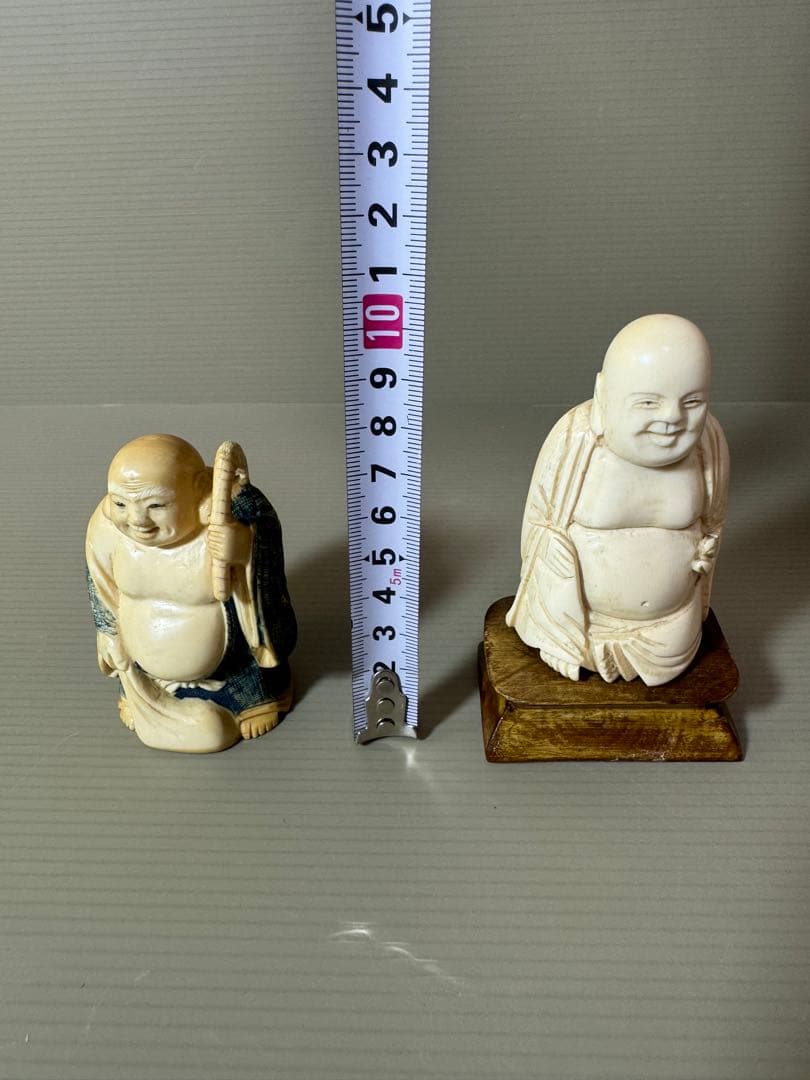 2733 根付　置物　2客　骨董品　古美術　布袋　仏像 七福神