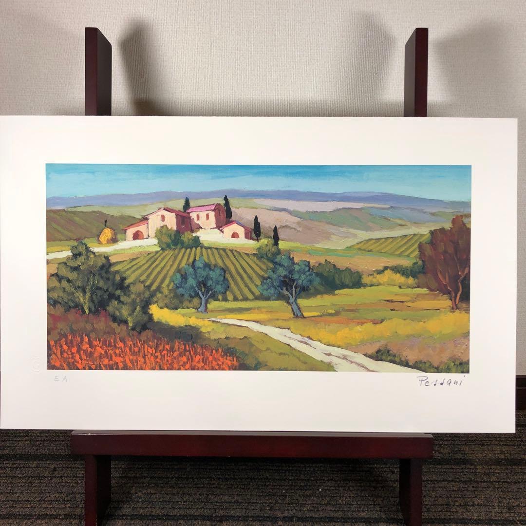 ペッサーニ　「トスカーナの鮮やかな彩り」 版画(ジクレー) シート　額無し　美品