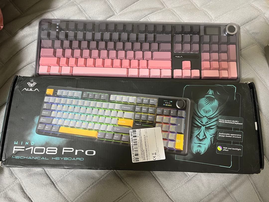 Aula F108 Pro Gradient Pink メカニカルキーボード