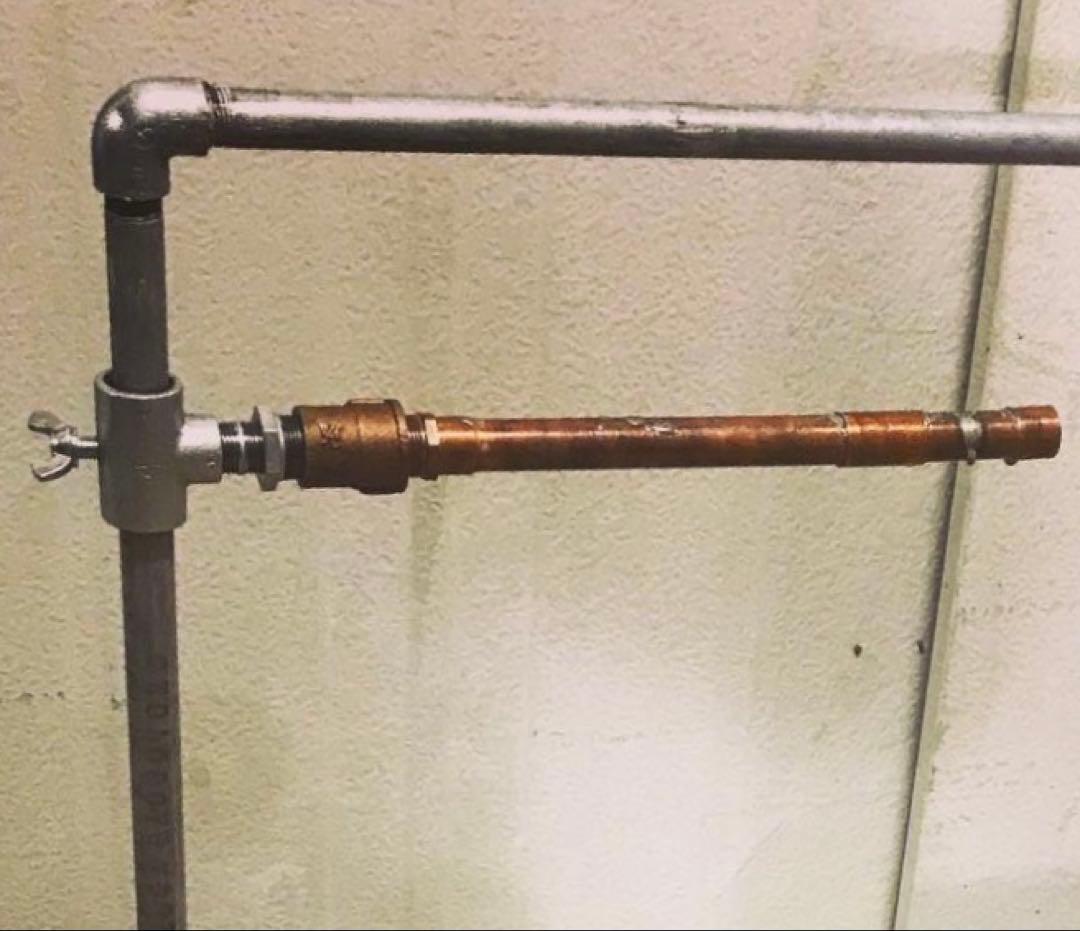 ガス管ハンガーラック【部分光沢仕様】　インダストリアル