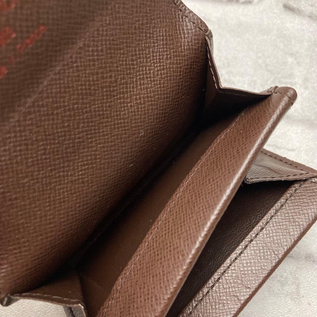 ルイヴィトン☆ケース　ダミエ　ポルトモネプラ　エベヌ　N61930