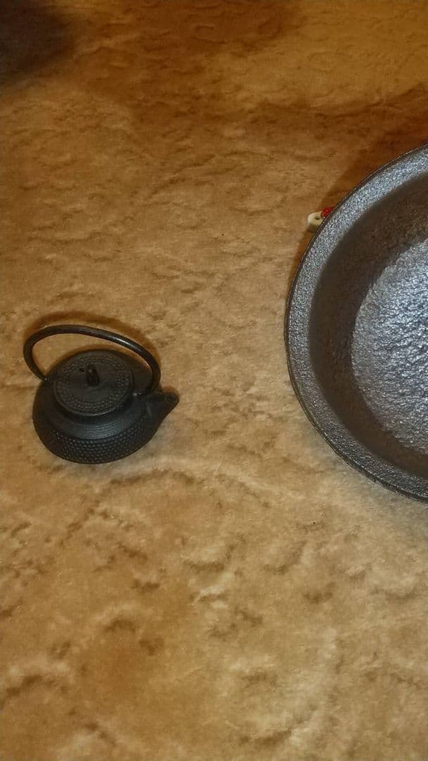 龍文堂　鉄瓶　珍品　草花紋