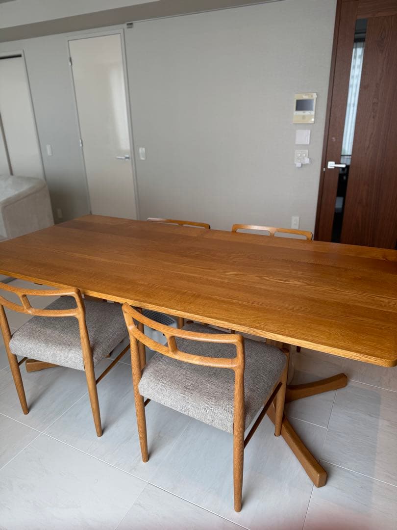 7月限定1万円off 美品)葉山家具 一本木長方形テーブル