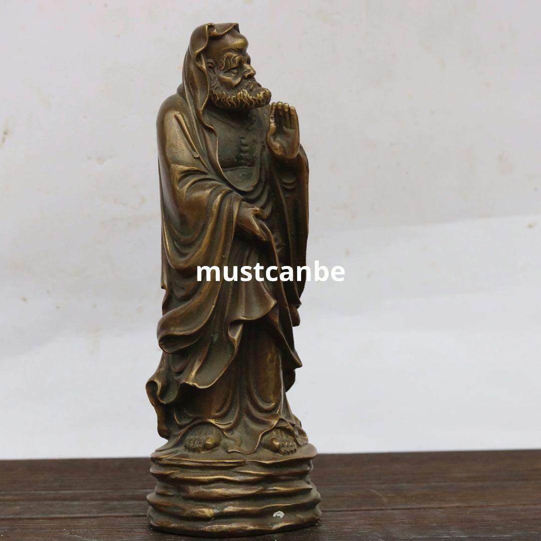 銅製 仏像 達磨祖師駅像 鎮宅辟邪 開運風水 招財 置物 工芸品 装飾品