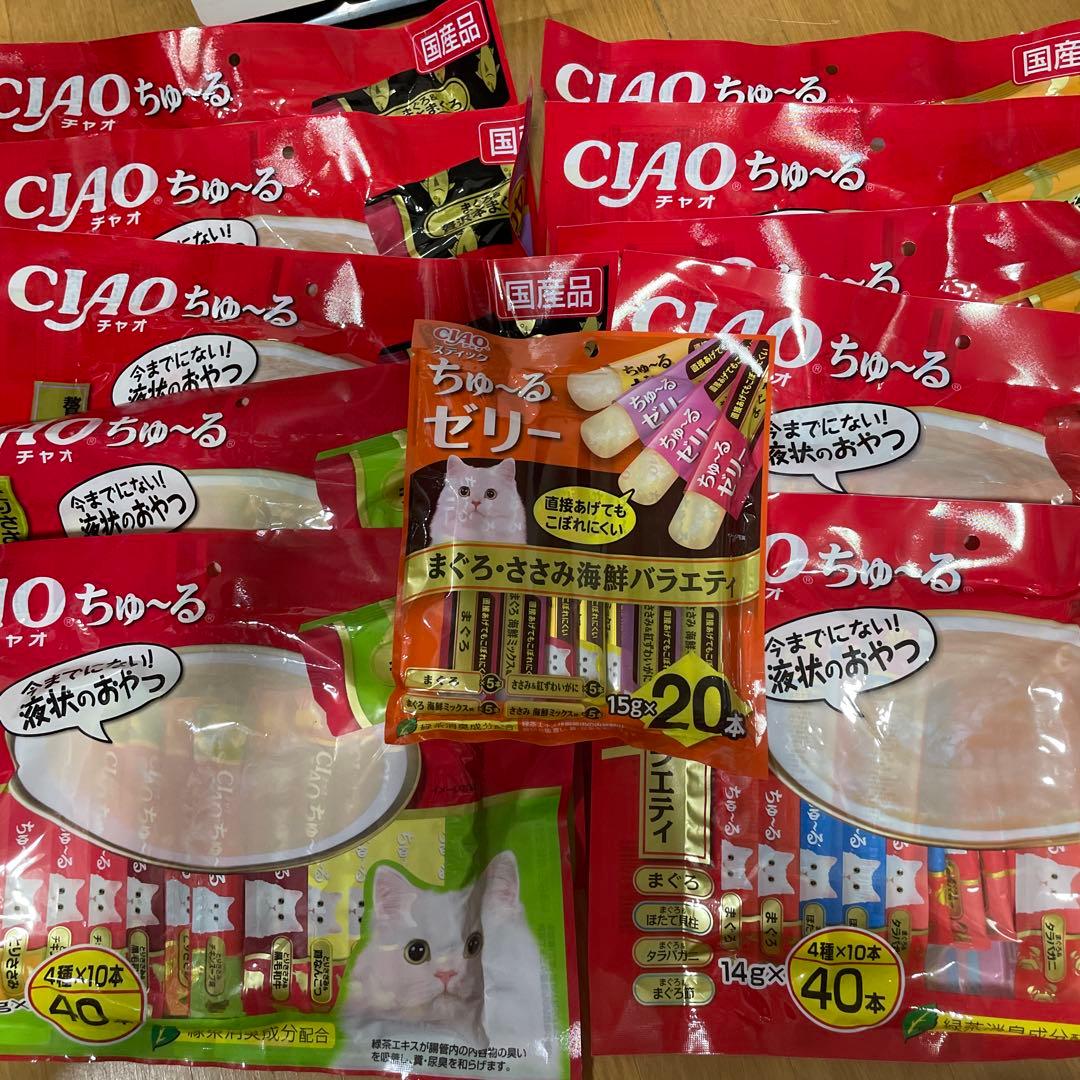CIAO 40本入り10袋 ゼリー20本入り1袋 計420本 ちゅーる
