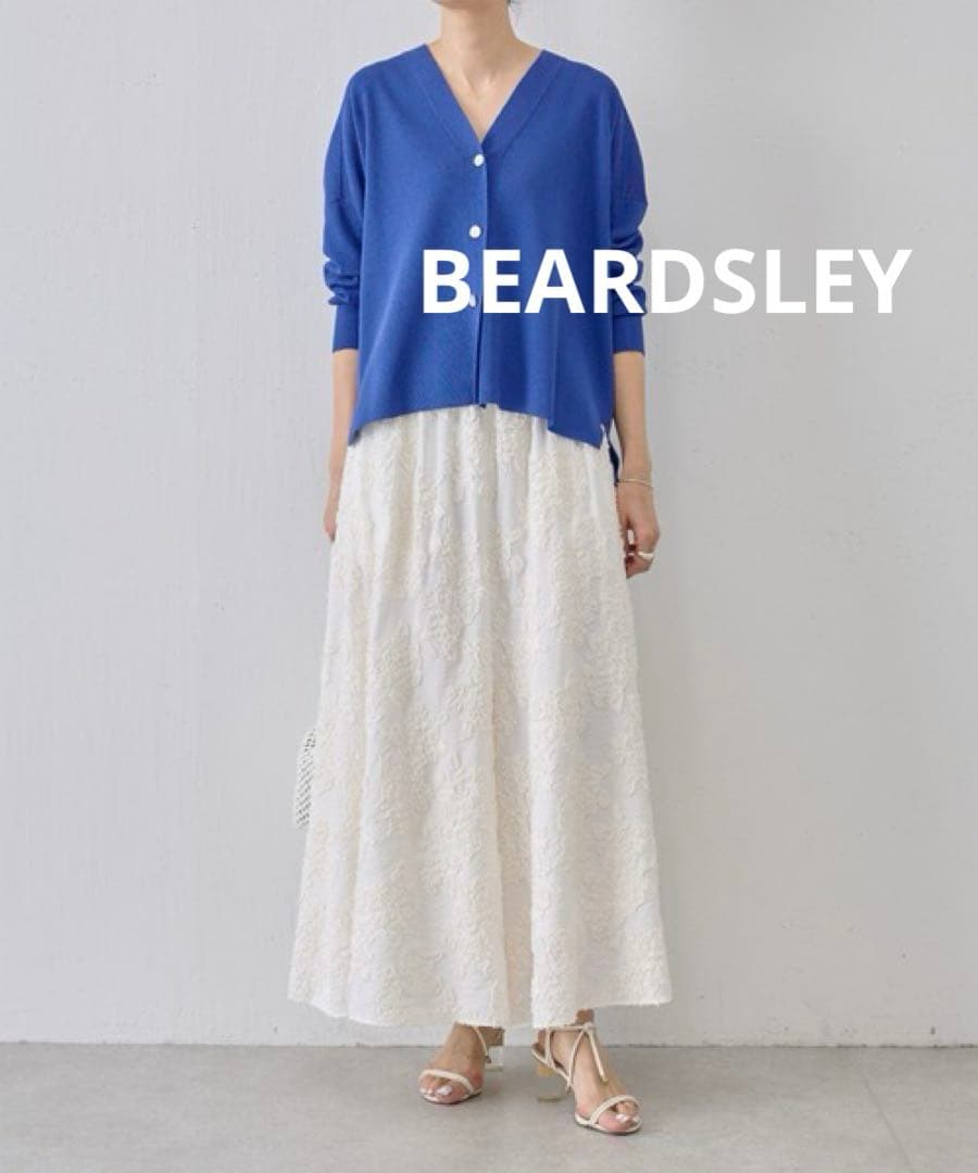 ハ*】様 タグ付 BEARDSLEY カットジャガードサルエルパンツ ホワイト