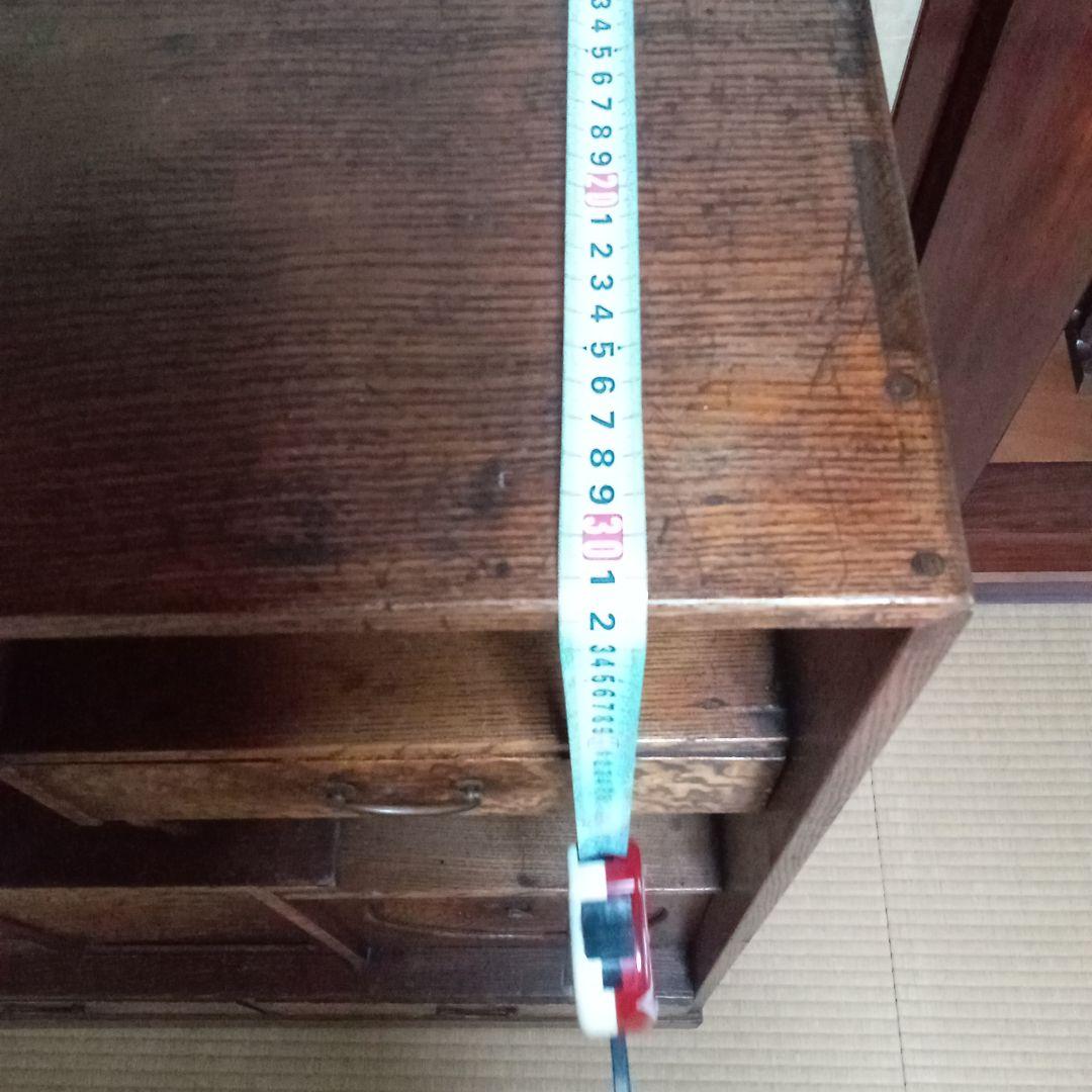 茶箪笥(違い棚付)　昭和２０年代〜　アンティーク、ビンテージ