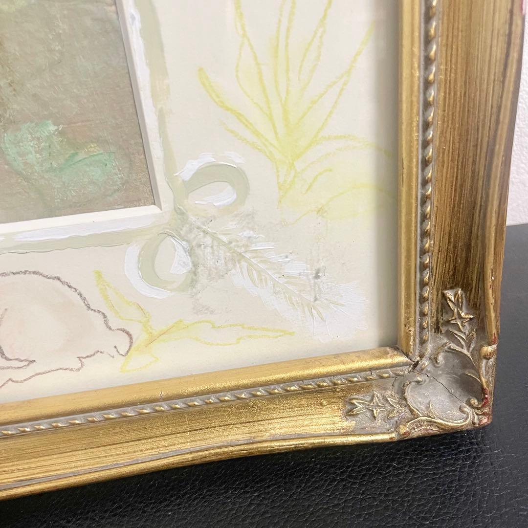 八木道子「ANGELIQUE／アンジェリーク」肉筆画額装絵画