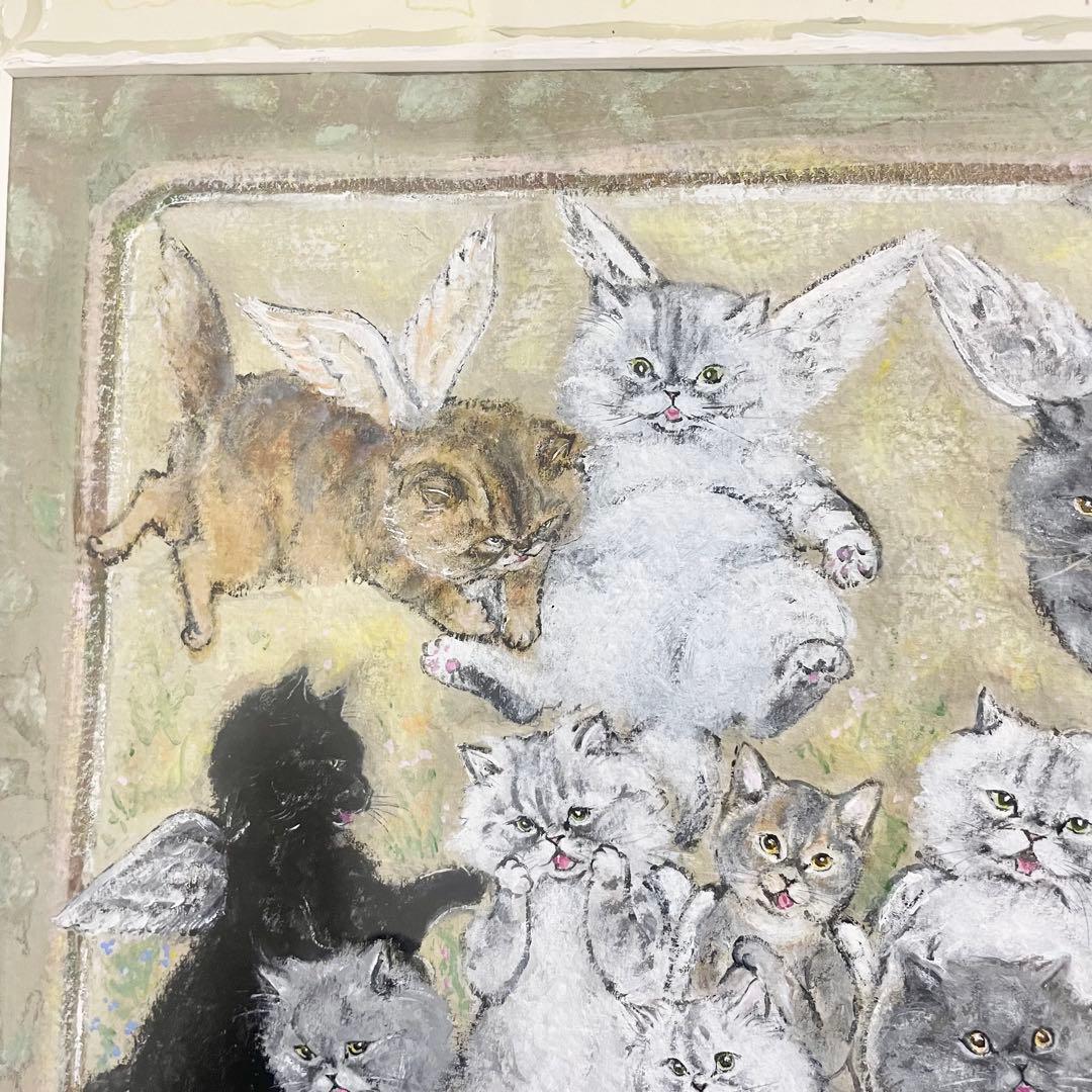 八木道子「ANGELIQUE／アンジェリーク」肉筆画額装絵画