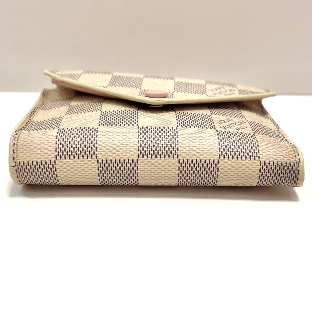 ルイヴィトン 折り財布 アズール ポルトフォイユ ヴィクトリーヌ N64022