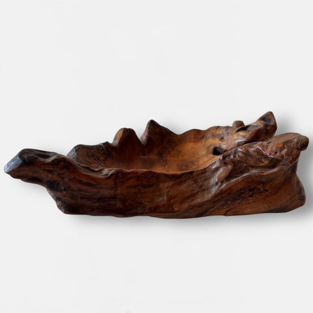 【民藝・プリミティブ】古木 くり抜き 木鉢 木桶 原木　花器含む 6点セット