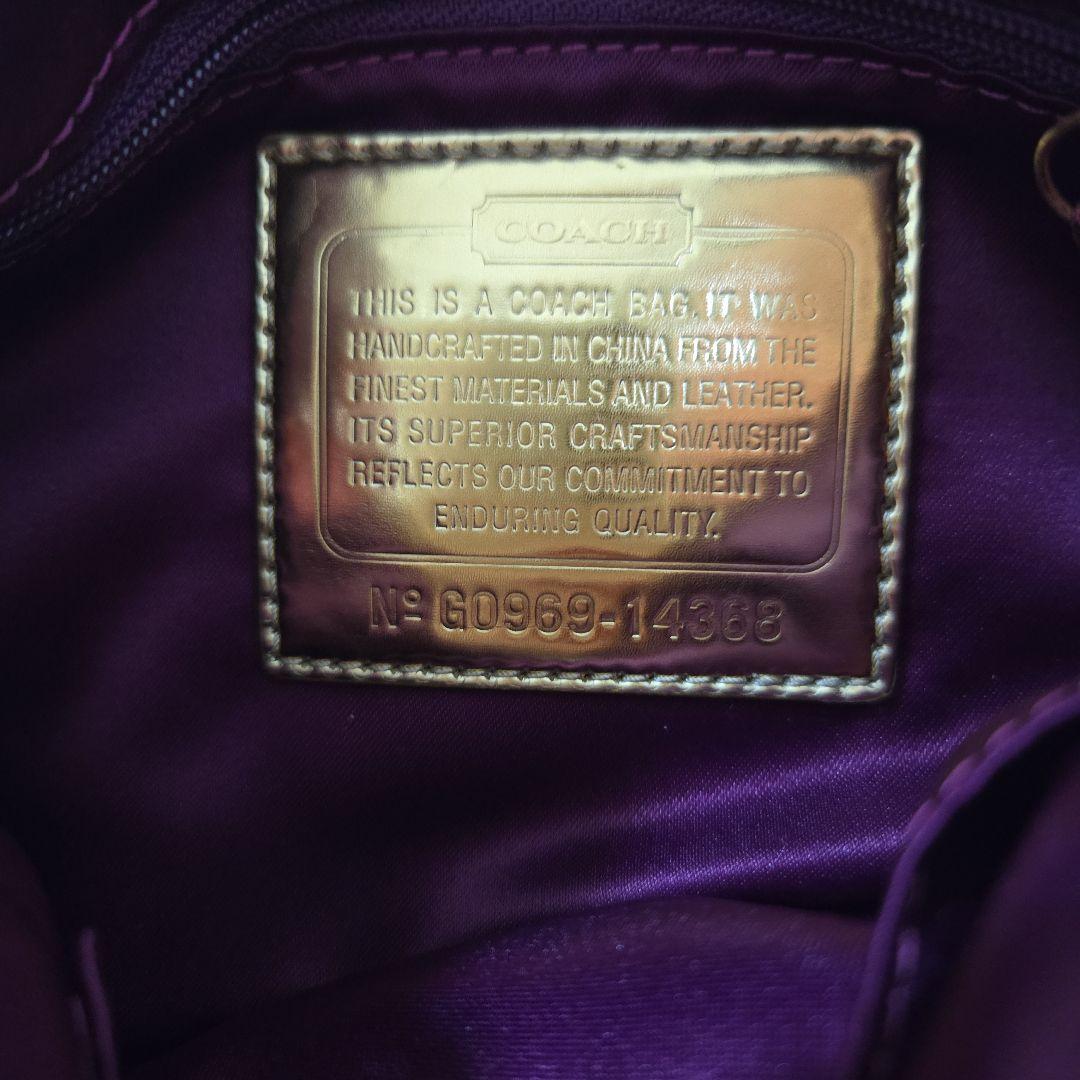 COACH コーチ スパンコール パーティーバッグ アクセサリーポーチ ピンク