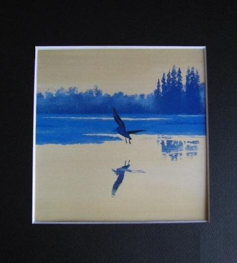 千住博、【ジエンドオブザドリーム＃1】、希少な額装用画集より、新品額装付