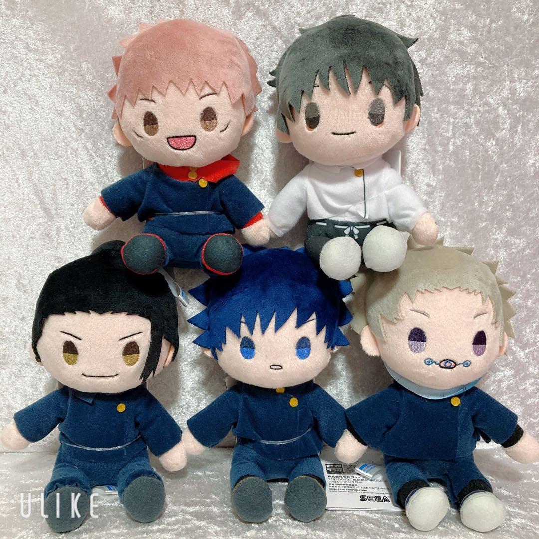 呪術廻戦 フィギュア ぬいぐるみ ポーチ セット ラウンドワン限定有 5周年