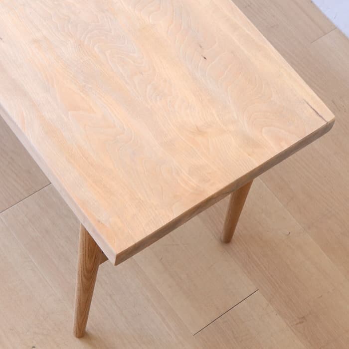 アンティーク サイドテーブル カエデ 天板 無垢材 レトロ 木製 ラタン