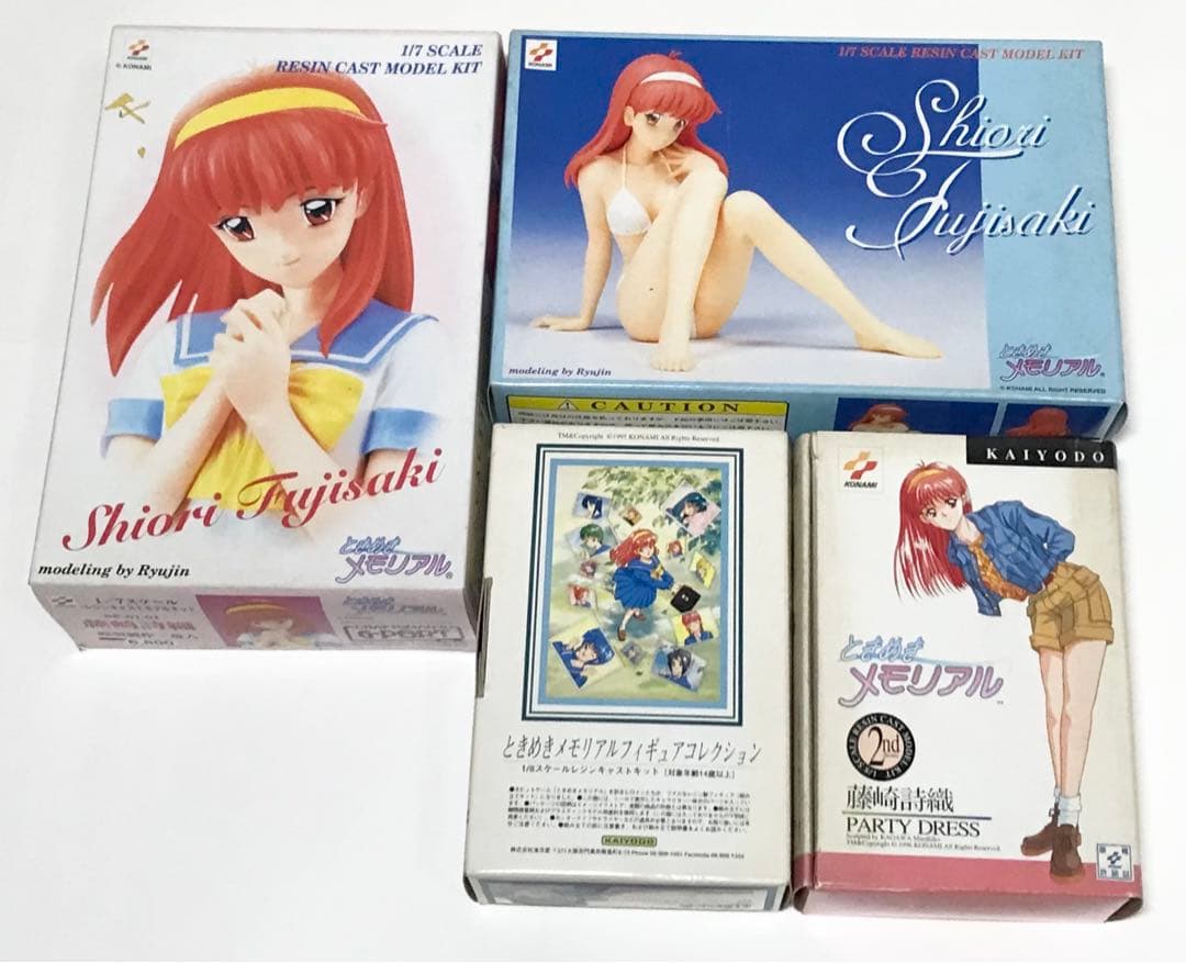 ときめきメモリアル ガレージキット 4点セット 藤崎詩織 虹野沙希 フィギュア
