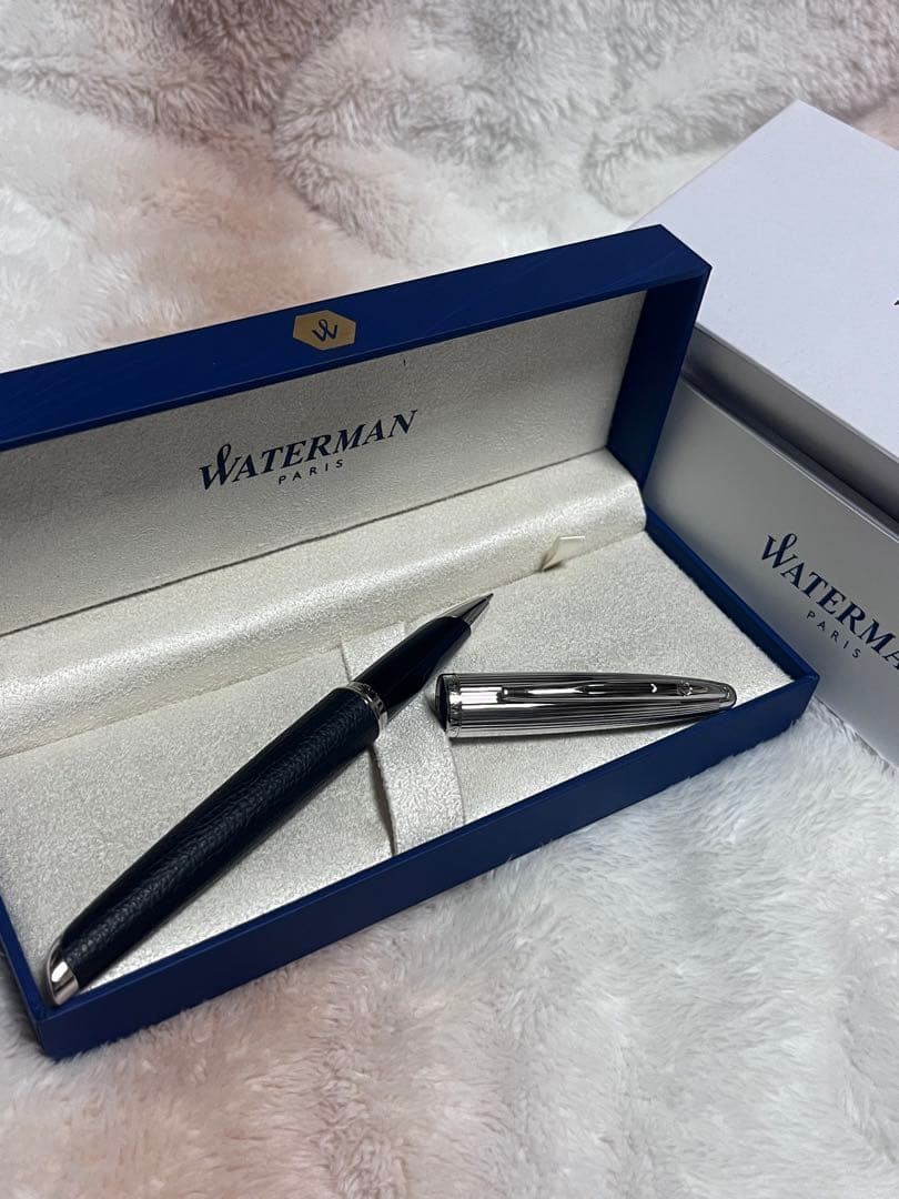☆廃番 新品未使用 ウォーターマン ブラックレザーCT SE ボールペン☆