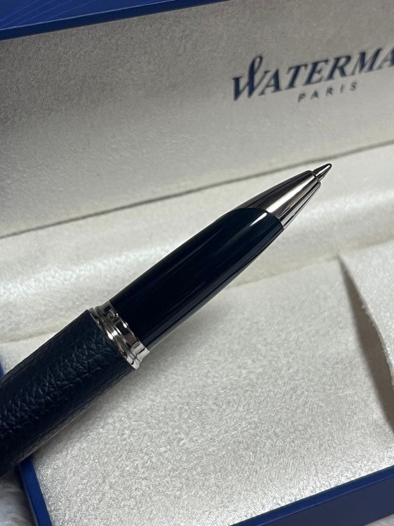 ☆廃番 新品未使用 ウォーターマン ブラックレザーCT SE ボールペン☆