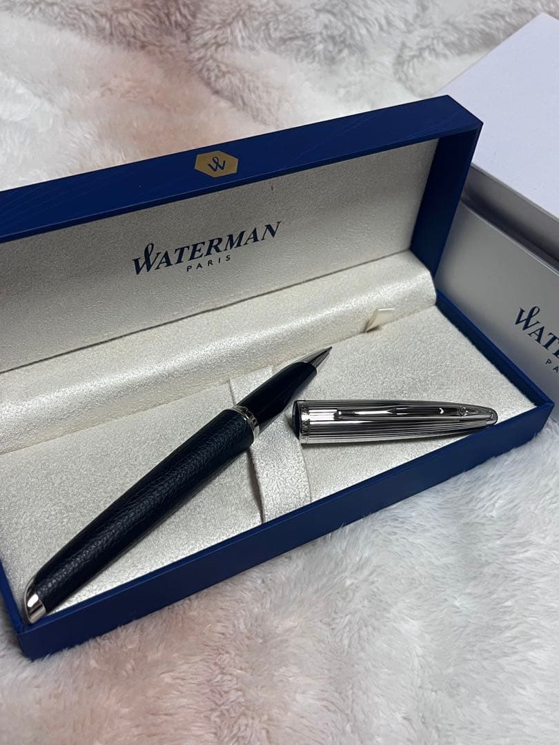 ☆廃番 新品未使用 ウォーターマン ブラックレザーCT SE ボールペン☆
