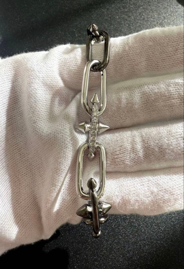 ジルコニア　タイタンスパイク　ブレスレット　シルバー　登坂広臣　OMI 着用