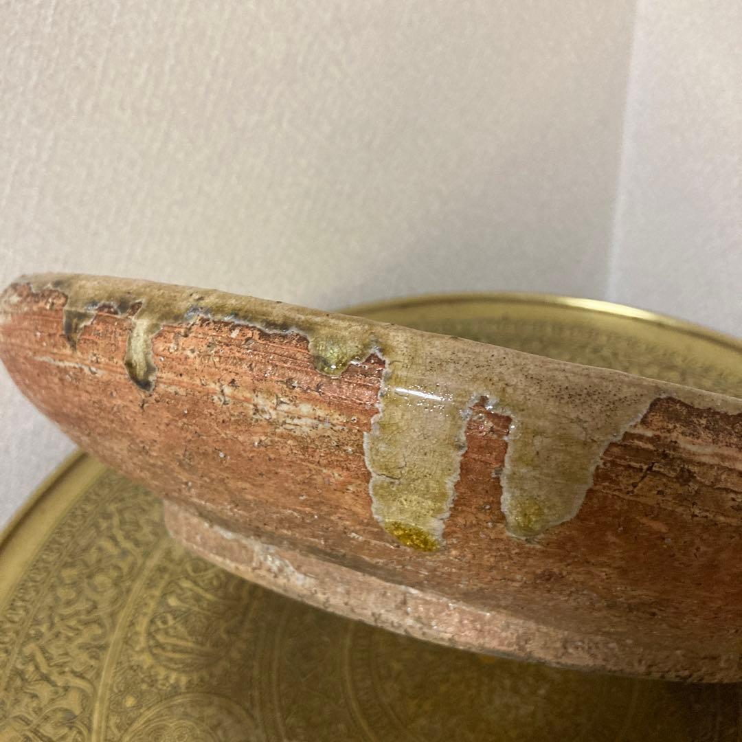 時代　大鉢　盛鉢　大皿　飾り皿〈検 信楽焼　古瀬戸　伊賀　織部　唐津　萩