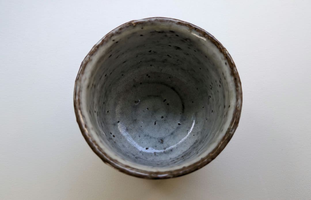 三輪栄造　荻焼　ぐい呑　共箱