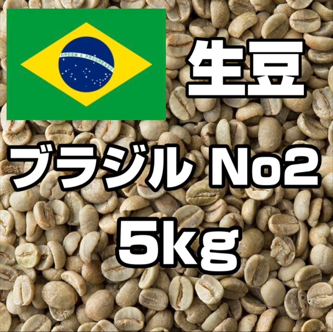 【コーヒー生豆】ブラジルNo2 サントス　5kg　 ※送料無料！