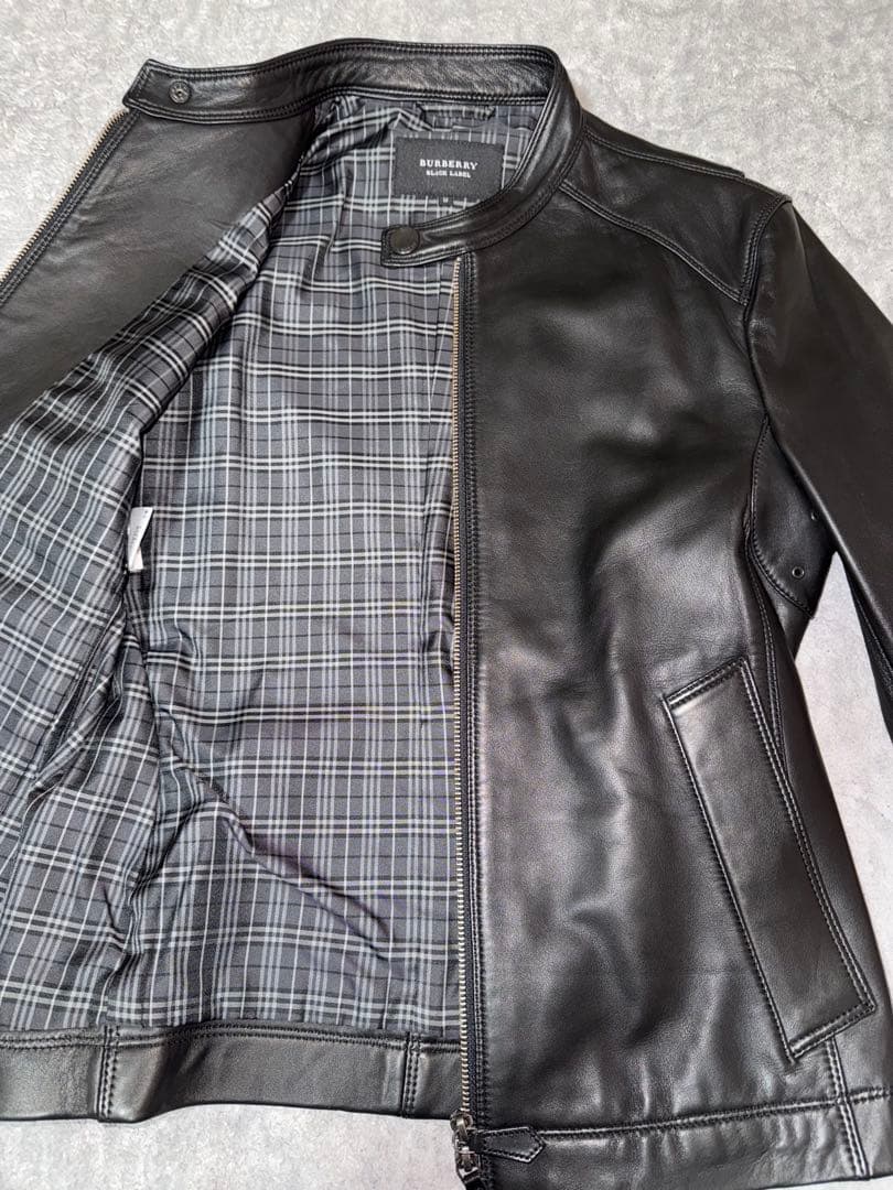 あ*い様 希少✨BURBERRY BLACK LABEL 羊革 レザージャケット