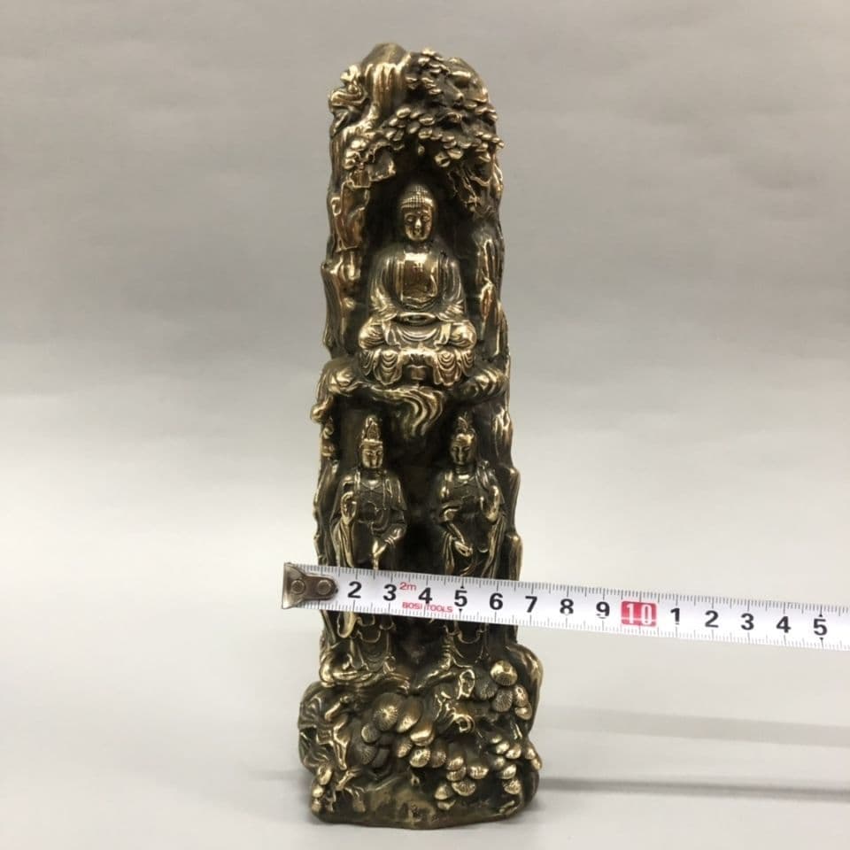 仏教美術 仏像 西方三聖菩薩仏像 仏堂奉納 装飾品 工芸品 置物