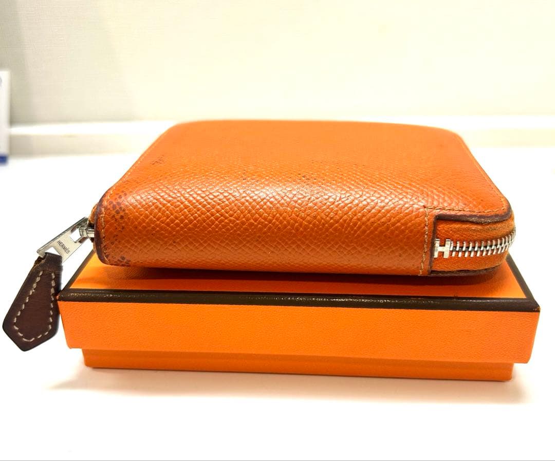HERMES アザップ　オレンジ シルクインコンパクト箱付き