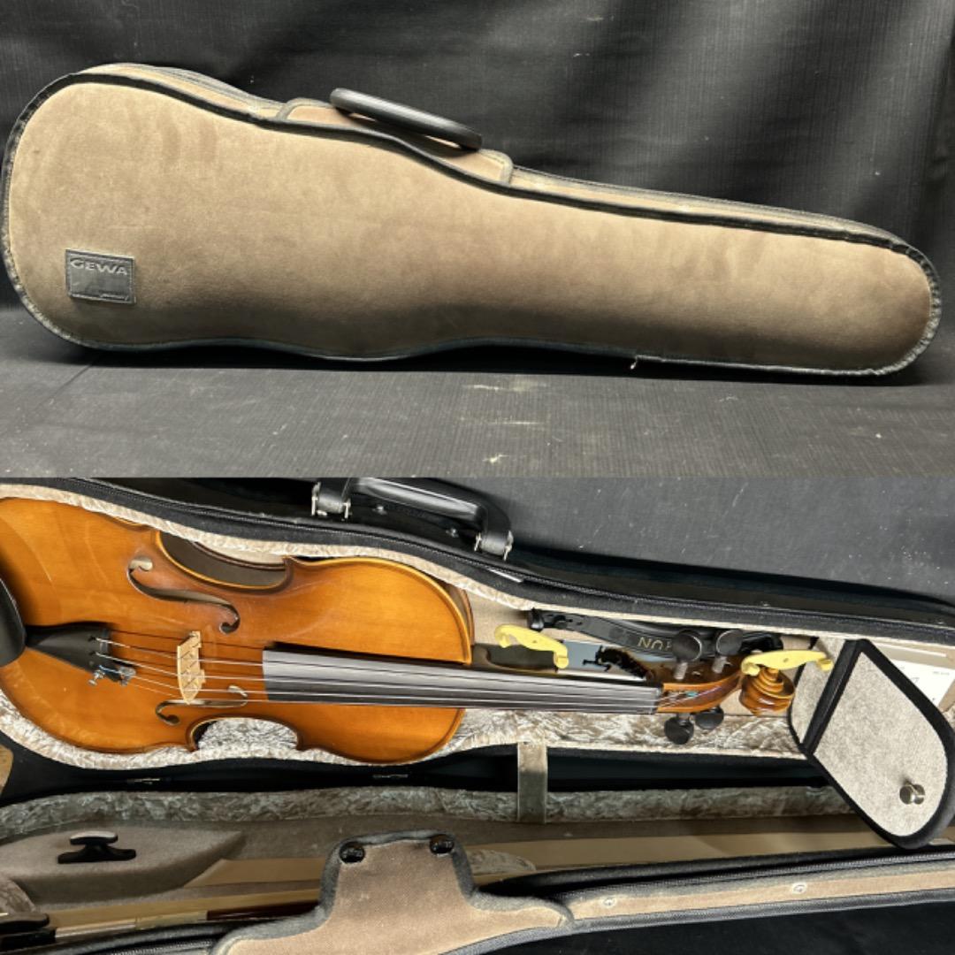 ▽Ed左横1029 カール・ヘフナー バイオリン ケース 弓 肩当 松脂 まとめ