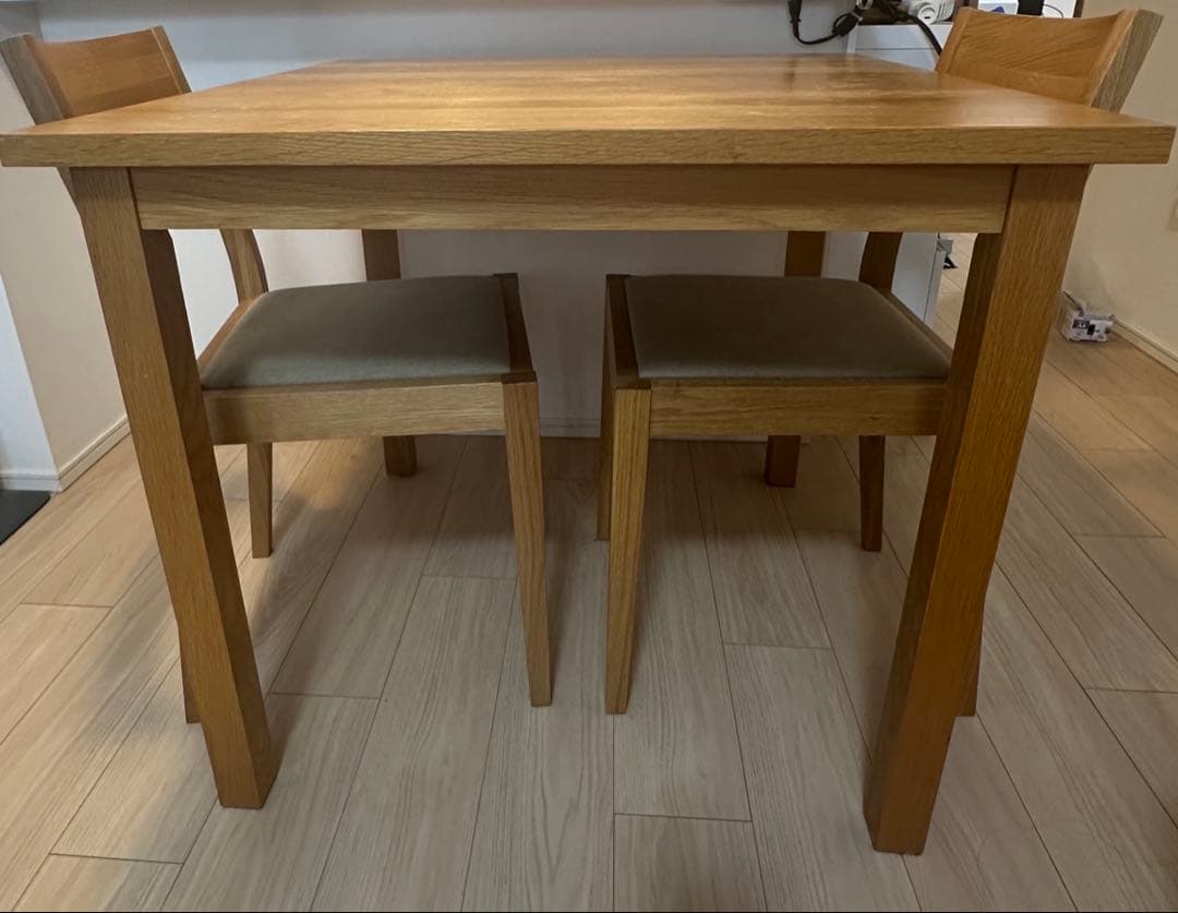 無印良品　ダニニングテーブル、チェア×2 セット
