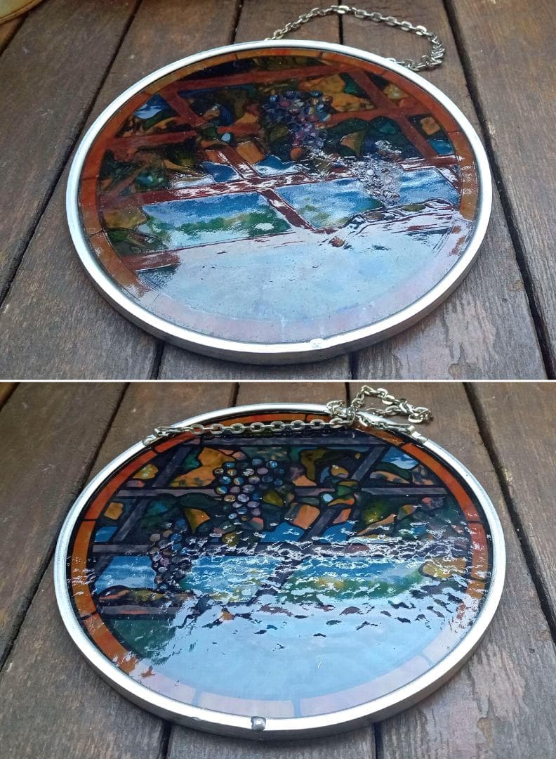 ルイスCティファニー ステンドグラス ぶどう蔓 円型 グラスマスターズ社