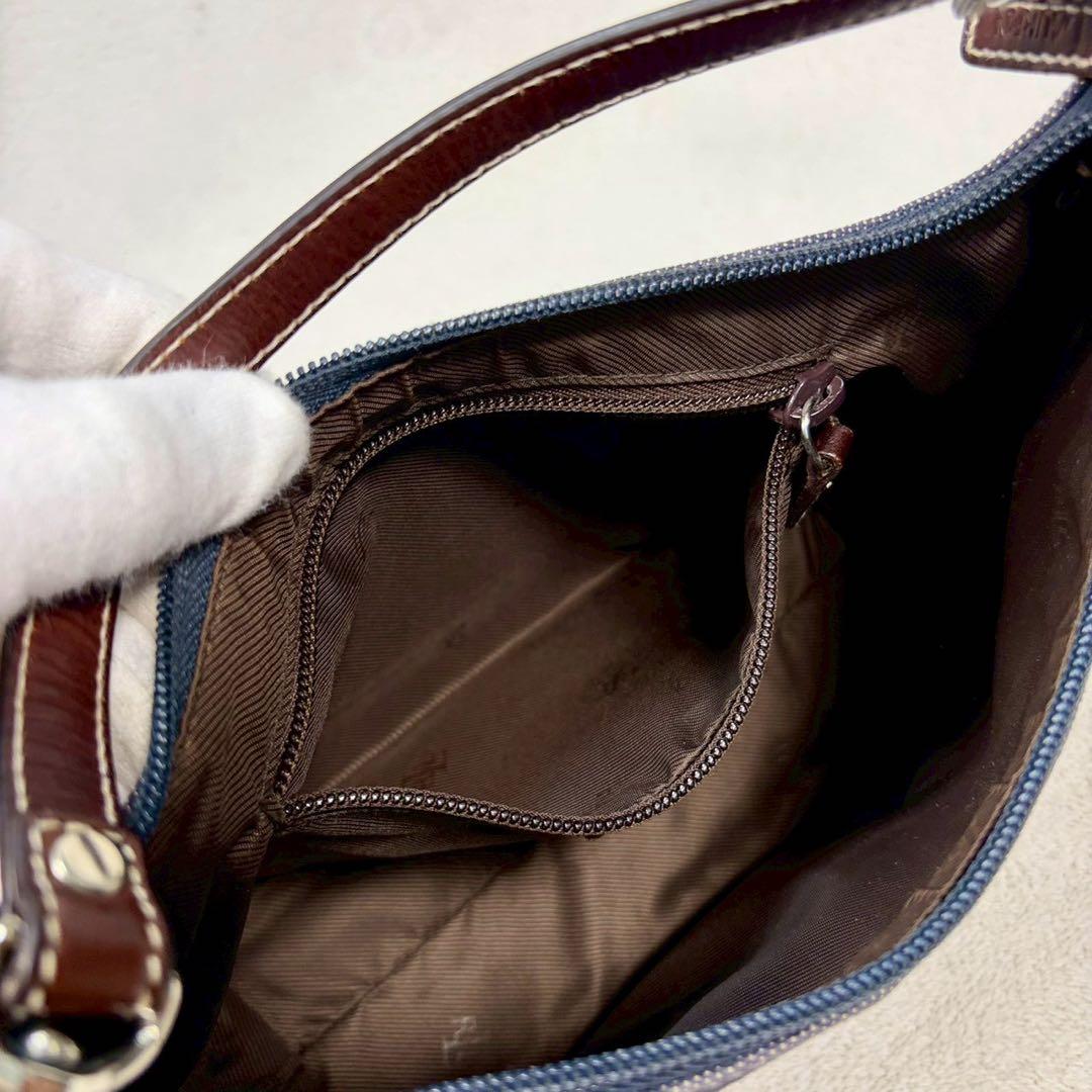 【美品✨】希少　ローレンラルフローレン　デニム　ハンドバッグ 紺色　ワンショル